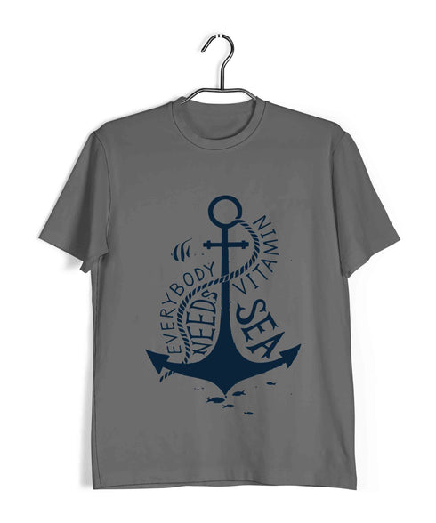 Wanderlust Travel Travel Everybody needs Vitamin Sea Custom Printed Graphic Design T-Shirt for Women